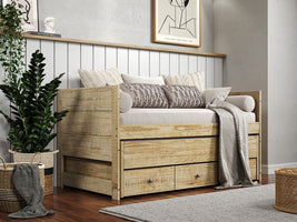 Versatile and space saving with two beds and three storage drawers