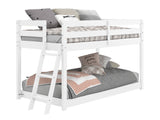 Bedz King Twin over Twin Low  Bunk Bed in White for only $375 Bedz King Twin over Twin Low  Bunk Bed in White for only $375