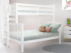 Enhance your kids bedroom with this Twin over Full Bunk Bed with End Ladder in White