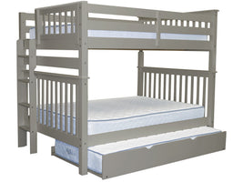 Bunk Bed Full over Full End Ladder Gray + Trundle for only $699