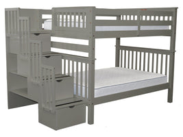 Bunk Bed Full over Full Stairway Gray for only $998