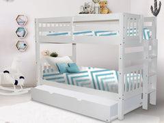 Bunk Bed Twin over Twin End Ladder White with Trundle for only $499