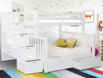 Twin over Full Stairway Bunk Beds