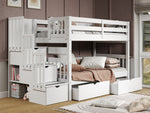 Twin over Twin Stairway Bunk Beds