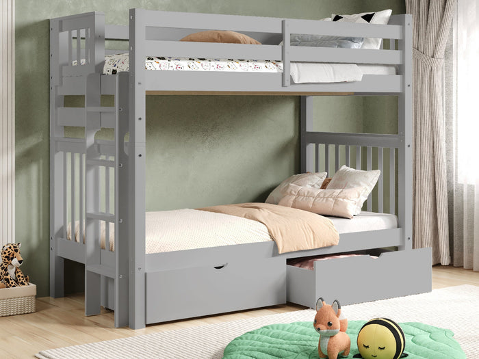 Full over Full Ladder Bunk Beds
