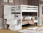 Stairway Bunk Beds with Storage Drawers in the Step