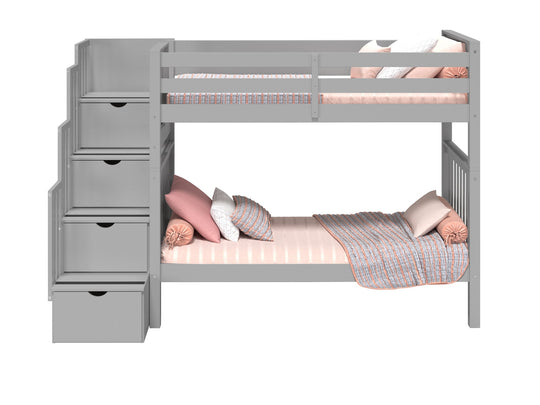Modern gray painted finish detail on the BK161 bunk bed
