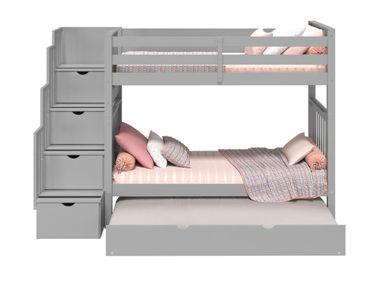 Modern gray painted finish detail on the BK161 bunk bed