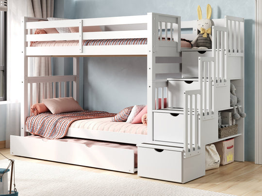 White BK161 bunk bed can be separated into two twin beds