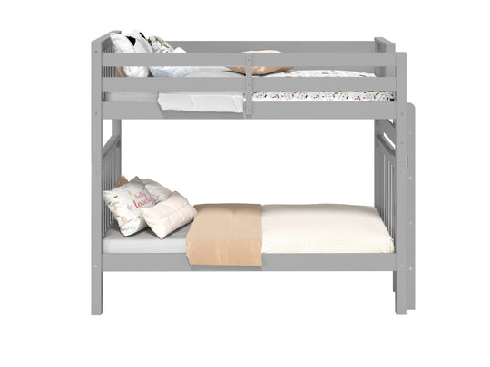Contemporary gray finish detail on the BK161EL bunk bed