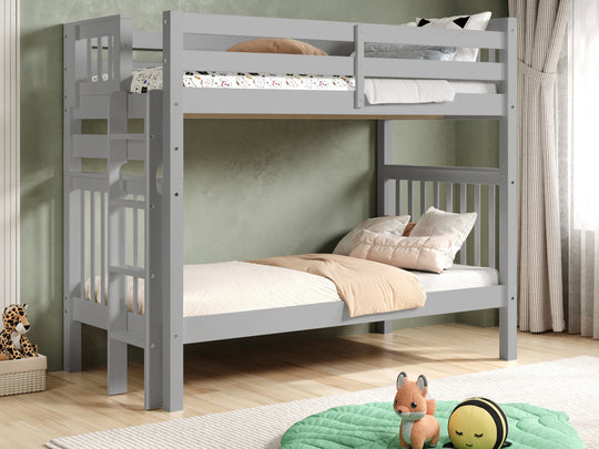 Gray BK161EL bunk bed can be separated into two twin beds