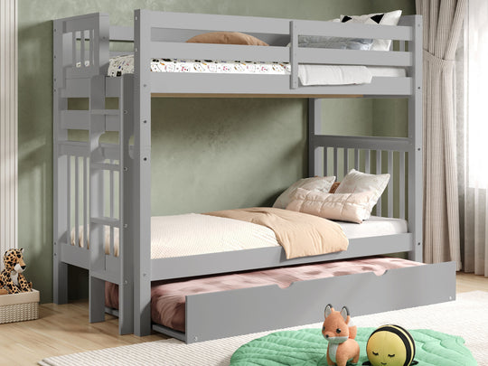 Gray BK161EL bunk bed can be separated into two twin beds