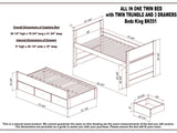 BK551 All in One Bed Dimensions