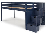 Low loft only 49 inches high for more flexibility in placing it in a room with a low ceiling