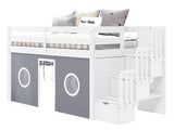 The  3 steps have built in storage drawers