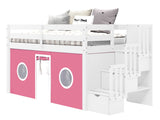 The  3 steps have built in storage drawers