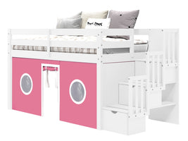 The  3 steps have built in storage drawers