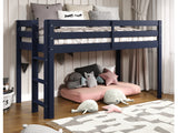 This Twin Low Loft Bed in Blue will look great in your child's bedroom