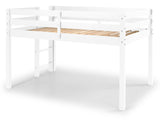Low loft only 49 inches high for more flexibility in placing it in a room with a low ceiling