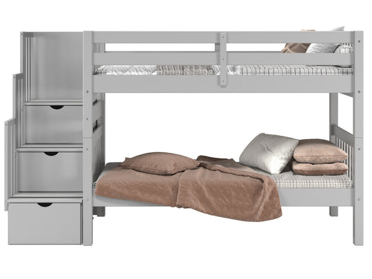 Modern gray painted finish detail on the BK906 bunk bed
