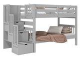 Bunk Bed Twin over Twin Stairway in Gray for only $698