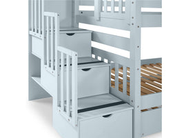 3 Drawers built in to the Steps for Extra Storage