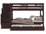 This traditional dark cherry offers a clean and solid feel to your kids room