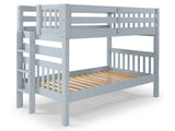 Twin over Twin Bunk Bed Breezy Blue with End Ladder 