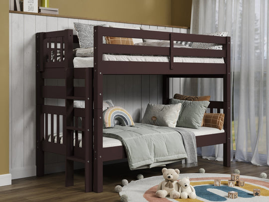 Dark Cherry BK906EL bunk bed can be separated into two twin beds