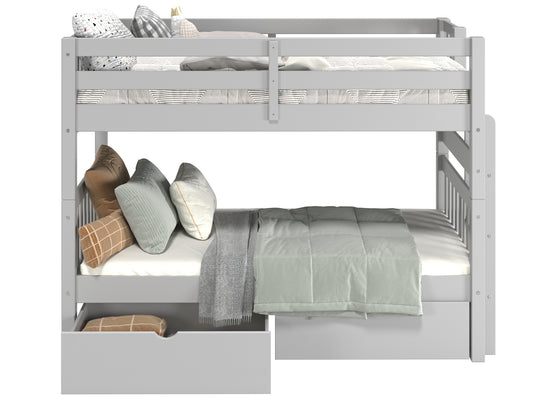 The contemporary gray finish offers a fresh perspective and a clean look
