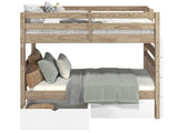 Natural Nordic Pine finish and classic white accent detail on the BK906EL bunk bed