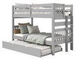 Bunk Bed Twin over Twin End Ladder in Gray with a Twin Trundle for only $699