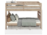 Natural Nordic Pine finish and classic white accent detail on the BK906EL bunk bed