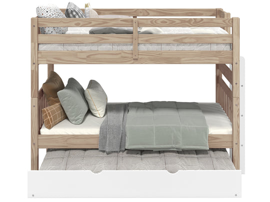 Natural Nordic Pine finish and classic white accent detail on the BK906EL bunk bed