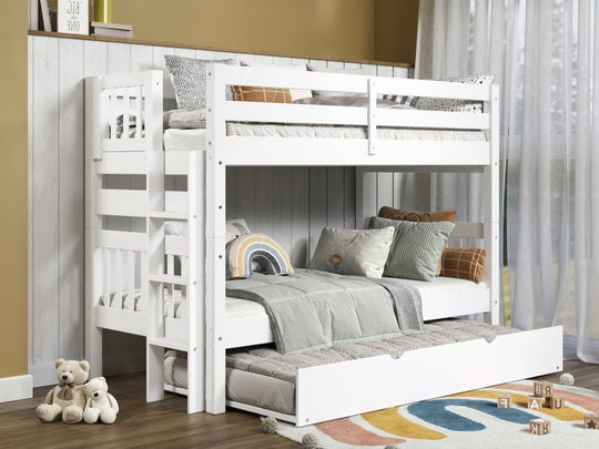 White BK906EL bunk bed can be separated into two twin beds