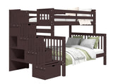 Bunk Bed Twin over Full Stairway in Dark Cherry for only $898