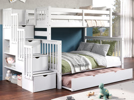 Can be converted in to one twin bed and one full bed