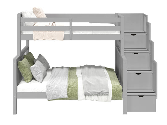 Modern gray painted finish detail on the BK961 bunk bed