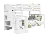 Bunk Bed Twin over Full Stairway in White for only $1098