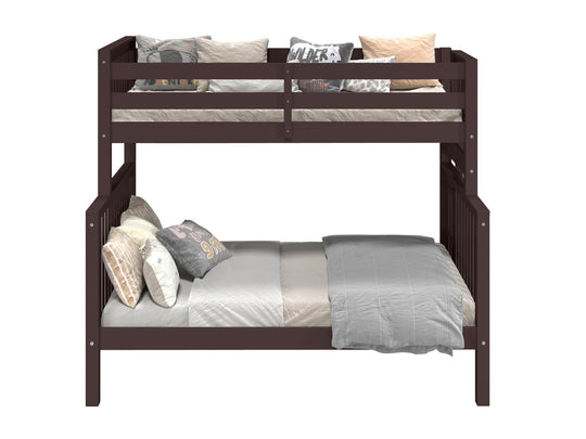 Traditional dark cherry stained finish detail on the BK961EL bunk bed