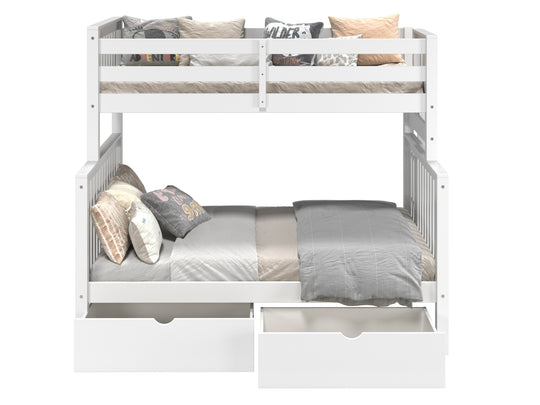Classic white finish detail on the BK961EL bunk bed