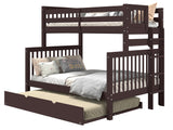 Bunk Bed Twin over Full End Ladder in Dark Cherry with a Full Trundle for only $699