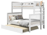 Bunk Bed Twin over Full End Ladder in White with a Full Trundle for only $949