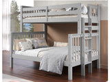 Enhance your kids bedroom with this Twin over Full Bunk Bed with End Ladder in Gray