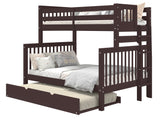Bunk Bed Twin over Full End Ladder in Dark Cherry with a Twin Trundle for only $699