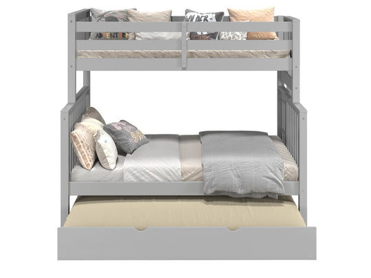 Modern gray painted finish offers a clean look in your child's bedroom