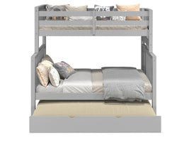 Modern gray painted finish offers a clean look in your child's bedroom