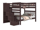 Bunk Bed Full over Full Stairway in Dark Cherry for only $998