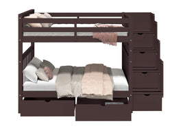 This traditional dark cherry for a warm and comfortable feel