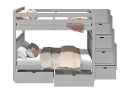 A modern gray finish to blend with the style of your bedroom